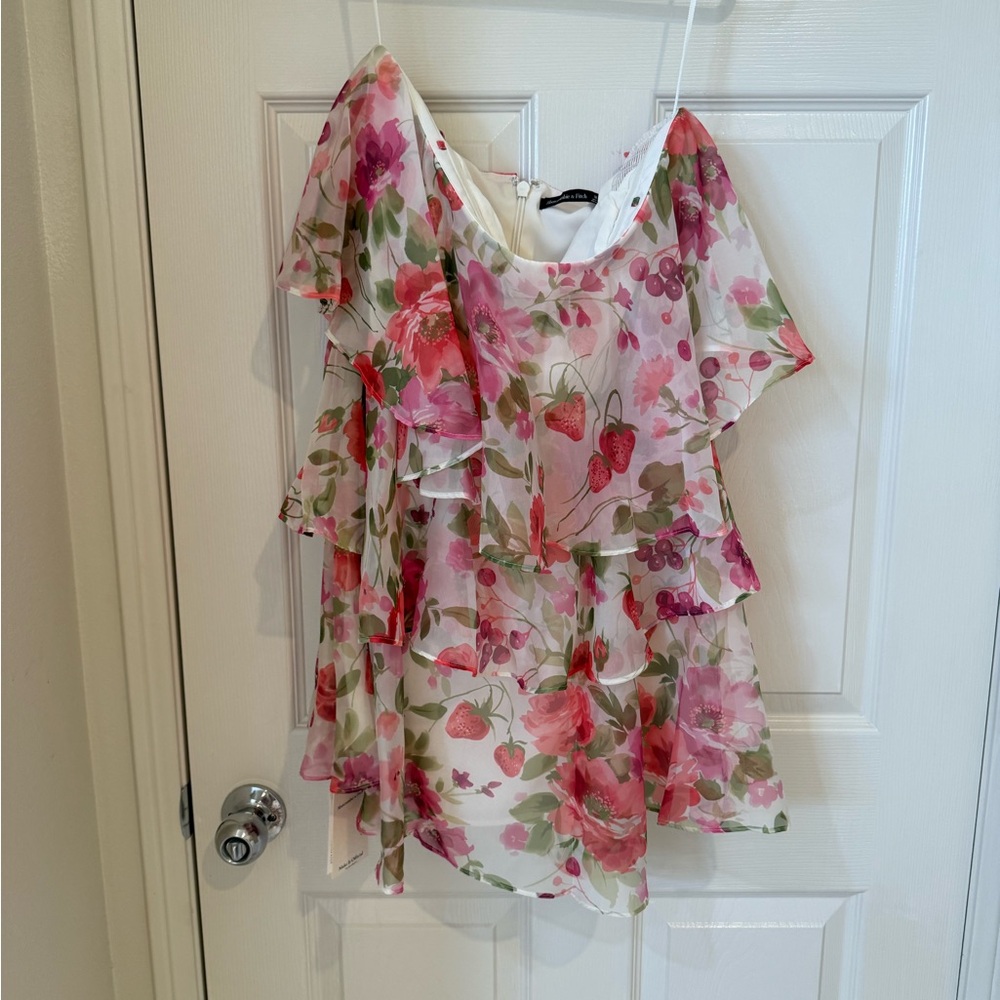 NWT Abercrombie organza tiered mini flora dress size Medium - Picture 2 of 5